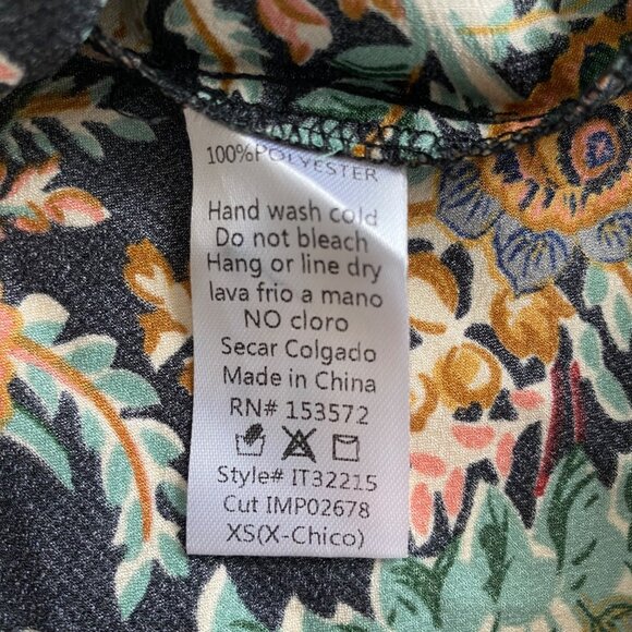 Böhme Auden Paisley Shirt Size XS NWT Mother of Pearl Button Up & Sleeves - Picture 9 of 12